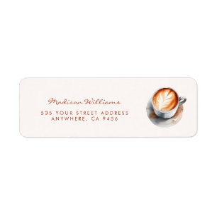Adresse de Baby Shower Mariée sur le thème du café