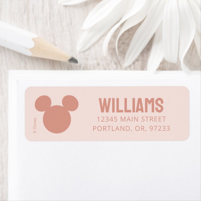 Adresse de Baby shower rose Minnie Mouse (En situation)