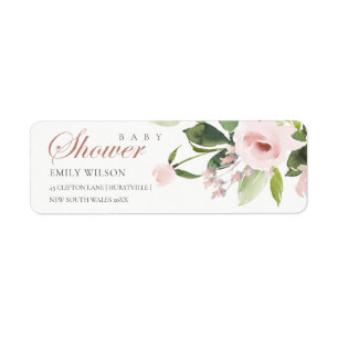 ADRESSE DE BABY SHOWER ROSE ROSE ROSE DOUCE DOUCE