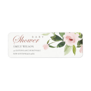 ADRESSE DE BABY SHOWER ROSE ROSE ROSE DOUCE DOUCE