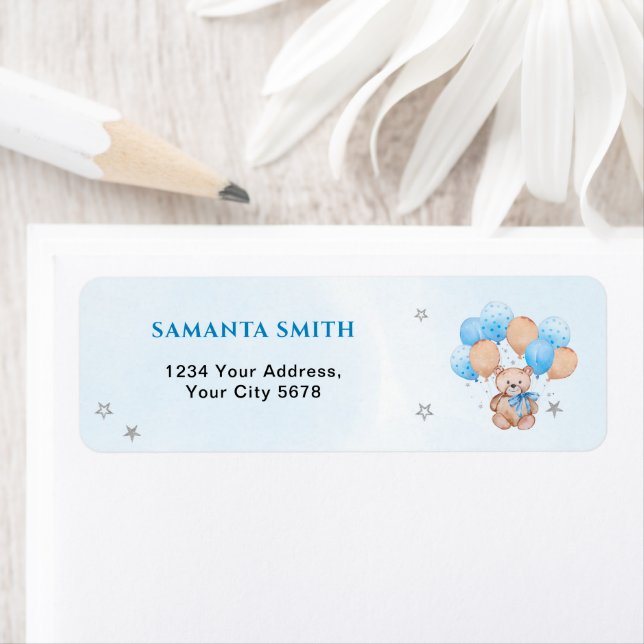 Adresse de Baby Shower Teddy Bear (En situation)