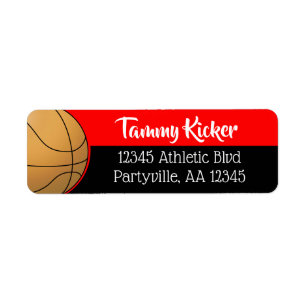 Adresse de basket-ball rouge et noir