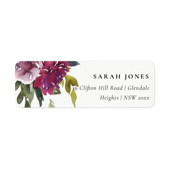 ADRESSE DE BUNCH FLORAL BURGUNDY JAUNE CLAIR (Devant)