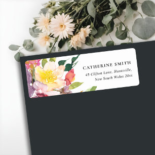ADRESSE DE BUNCH FLORAL BURGUNDY JAUNE CLAIR