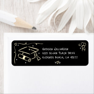 Adresse de Casquette de Diplômé avec Dessins à la 