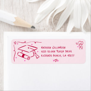 Adresse de chapeau de remise de diplôme dessiné à