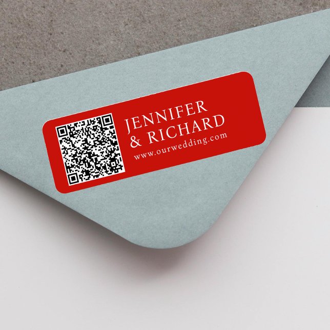 Adresse de code QR promotionnelle du Web Red White (Créateur téléchargé)