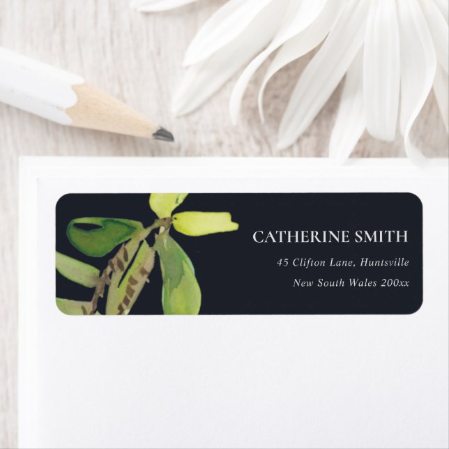 ADRESSE DE COULEUR D'EAU MODERNE CHIC LEAFK NOIR F (En situation)