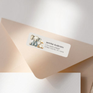 Adresse de fête prénatale Animaux de nurserie en p