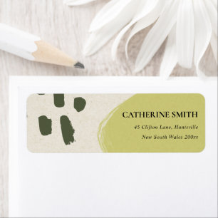 ADRESSE DE KRAFT VERT EN LIME ABSTRAIT MODERNE