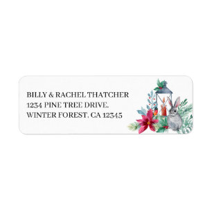 Adresse de lapin de la lanterne de Noël