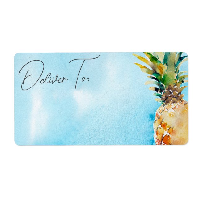 Adresse de l'enveloppe d'ananas tropicale dynamiqu (Devant)