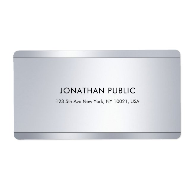 Adresse de livraison professionnelle Silver Elegan (Devant)