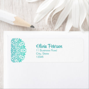 Adresse de Mandala Turquoise moderne