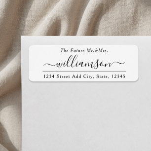 Adresse de mariage élégante moderne M. et Mme