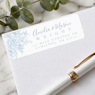 Adresse de mariage en écriture florale française b