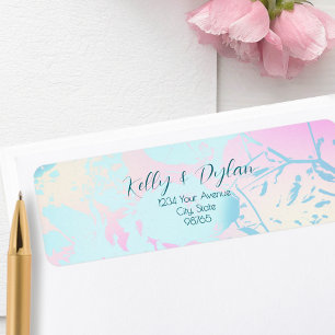 Adresse de mariage pastel abstrait moderne