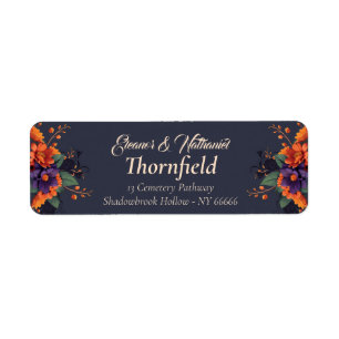 Adresse de mariage traditionnel florale gothique é