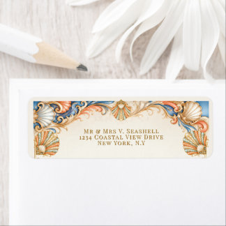 Adresse de mariage vintage côtière mer de corail c