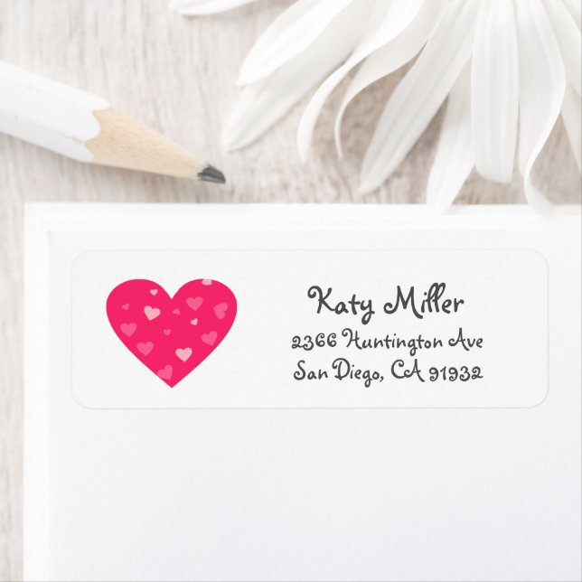 Adresse de mignonne rose Heart Girls (En situation)