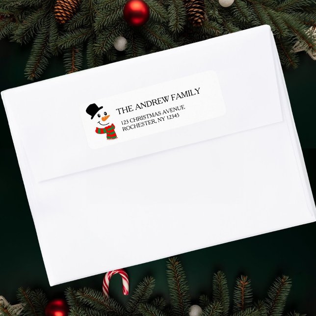 Adresse de Noël du bonhomme de neige blanc (Créateur téléchargé)