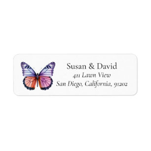 Adresse de papillon multicolore