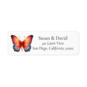 Adresse de papillon multicolore