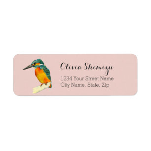 Adresse de peinture d'aquarelle d'oiseau de