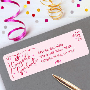 Adresse de remise de diplôme de doodle dessinée à