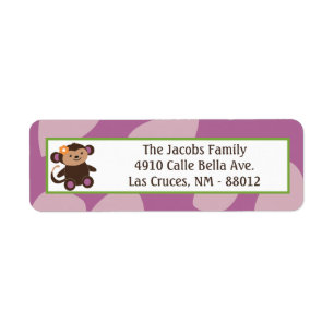 Adresse de retour .75"x2.25" Étiquette Purple Jaca