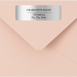 Adresse de retour argentée