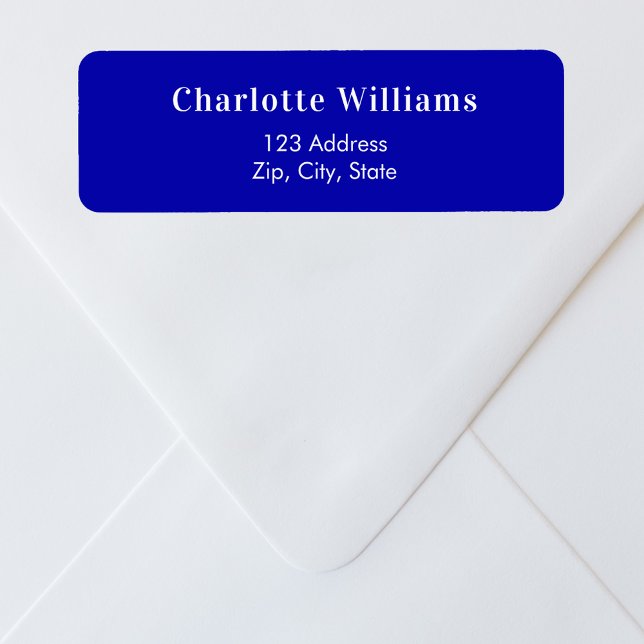 Adresse de retour bleue royale (Créateur téléchargé)