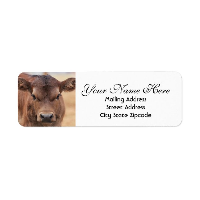Adresse de retour Brown de veau adorable (Devant)