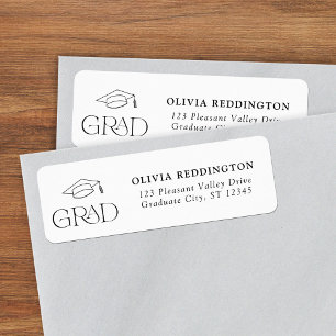 Adresse de retour Casquette de remise de diplômes 