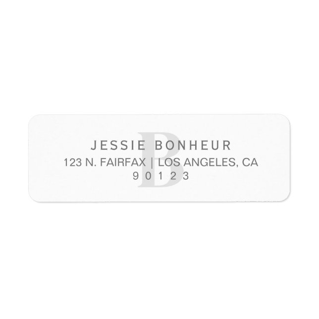 Adresse de retour Classic White & Light Grey (Devant)