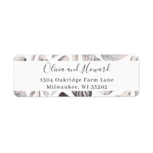 Adresse de retour coquillage et corail blanc aquar