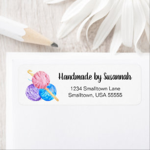 Adresse de retour d'affaires Crochet artisanal
