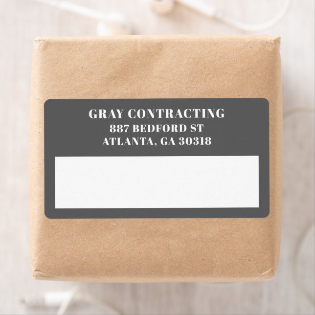 Adresse de retour d'affaires moderne Gris Livraiso (En situation)