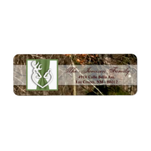 Adresse de retour de .75"x2.25" Étiquette Deer Cou