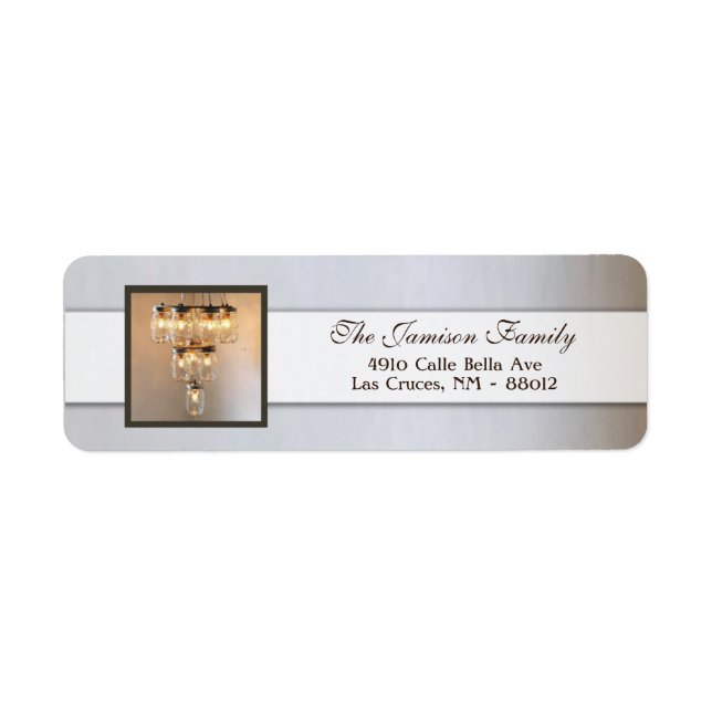 Adresse de retour de .75"x2.25" Étiquette Mason Ja (Devant)