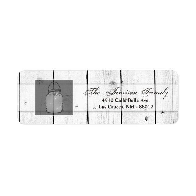 Adresse de retour de .75"x2.25" Étiquette Mason Ja (Devant)
