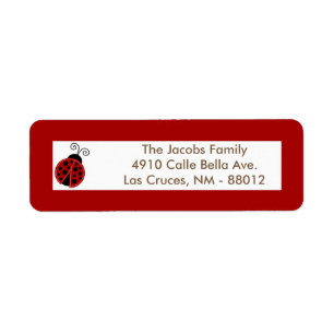 Adresse de retour de .75"x2.25" Étiquette Red Lady