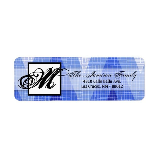 Adresse de retour de .75"x2.25" Label Ombre Blue C (Devant)