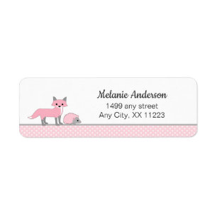 Adresse de retour de baby shower animal de région
