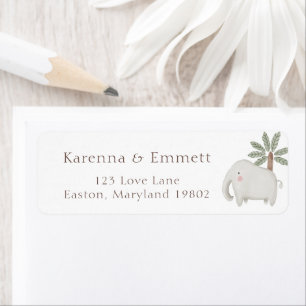 Adresse de Retour de Baby Shower Aquarelle Boho Sa