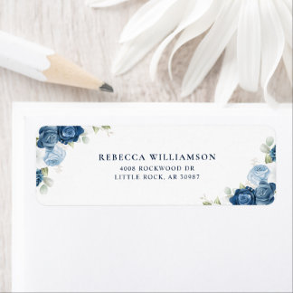 Adresse de Retour de Baby Shower Floral Aquarelle