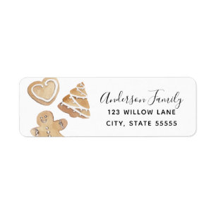 Adresse de retour de biscuit de vacances