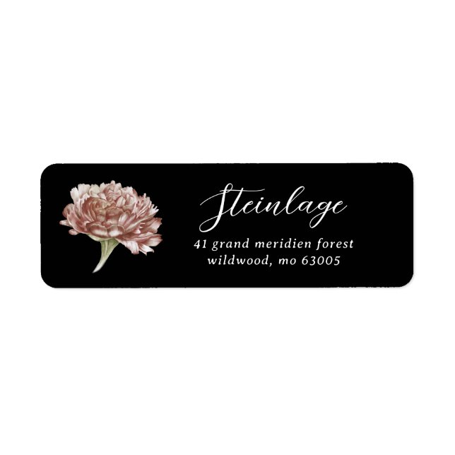 Adresse de retour de carnation rose (Devant)