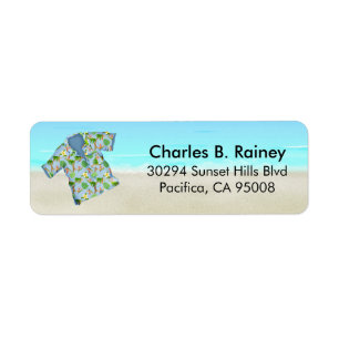Adresse de retour de chemise tropicale hawaïenne