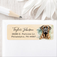 Adresse de retour de chien Mastiff anglais